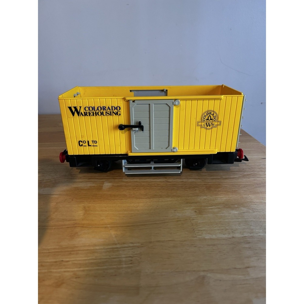 Playmobil 1980 4122 Western Freight Boxcar Colorado USED Missing Roof Train